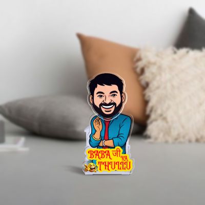 Baba Ji Ka Thullu Bobblehead Funny Caricature for Car Dashboard & Home Tabletop Decor Funny Decorative Items Gift for Friends Solar Powered Moving Head